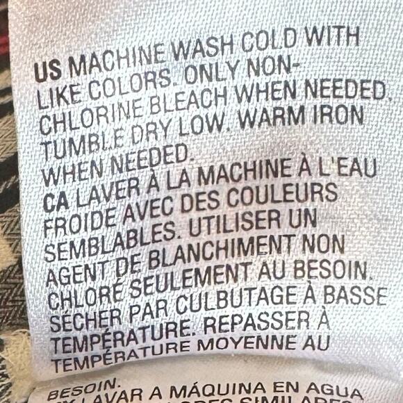 EUC Charter Club Size PL Button Front Plaid Long Sleeve Size Black Red - Picture 10 of 11